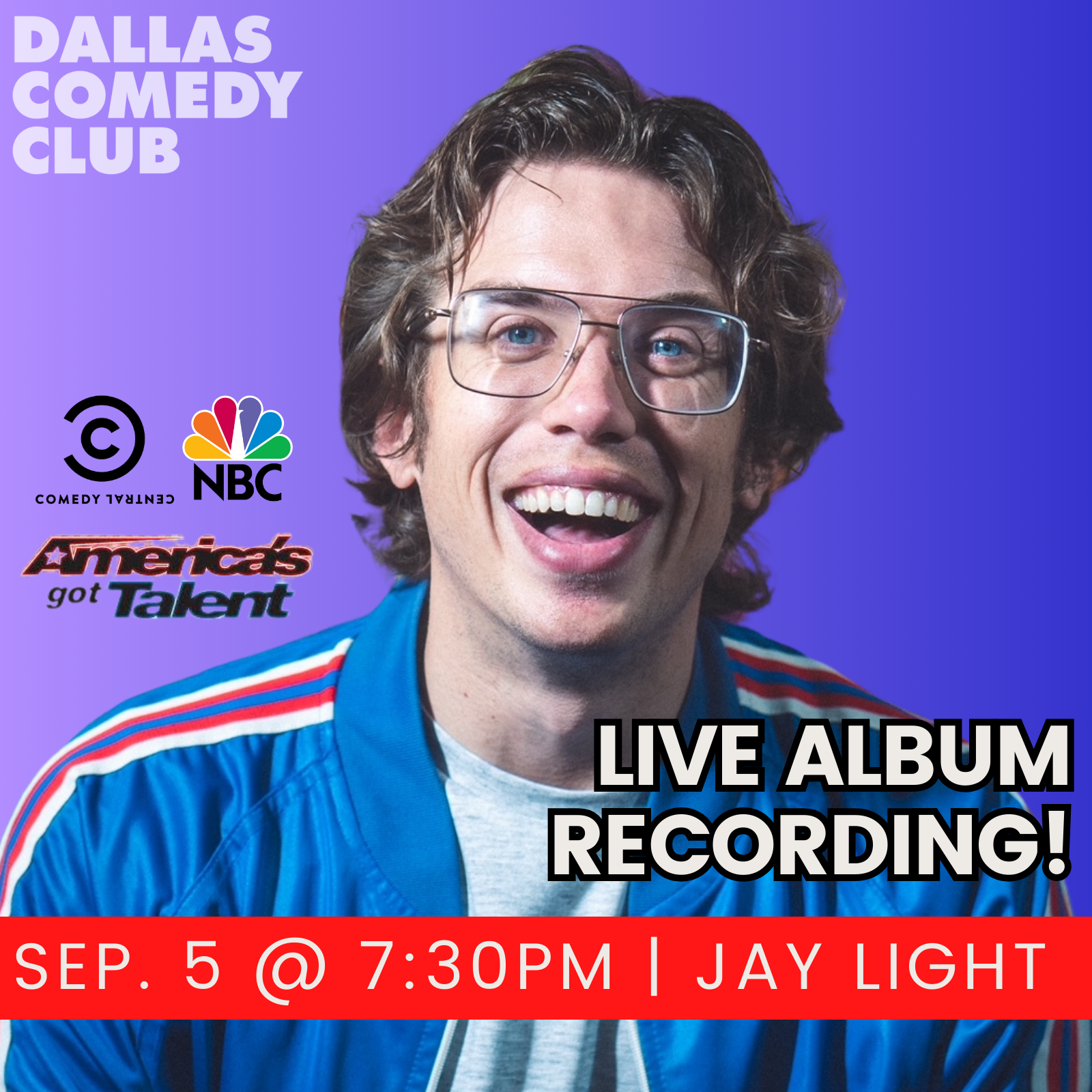 Jay Light '24 Album Recording at Dallas Comedy Club
